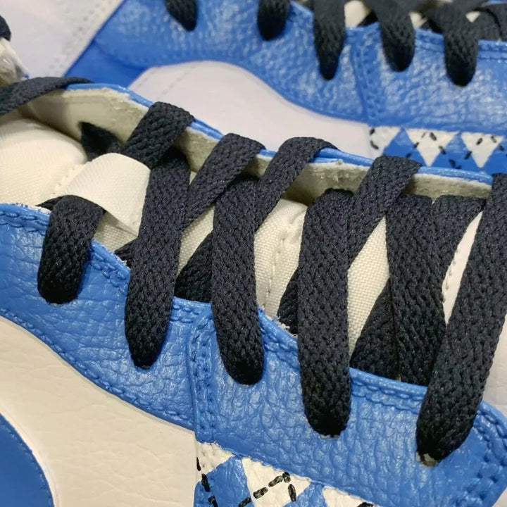 Argyle Pattern Blue White Custom Air Jordan 1