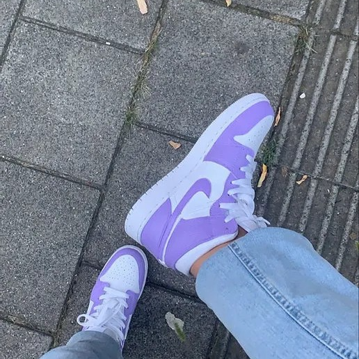 Custom Air Jordan 1 White Purple Low