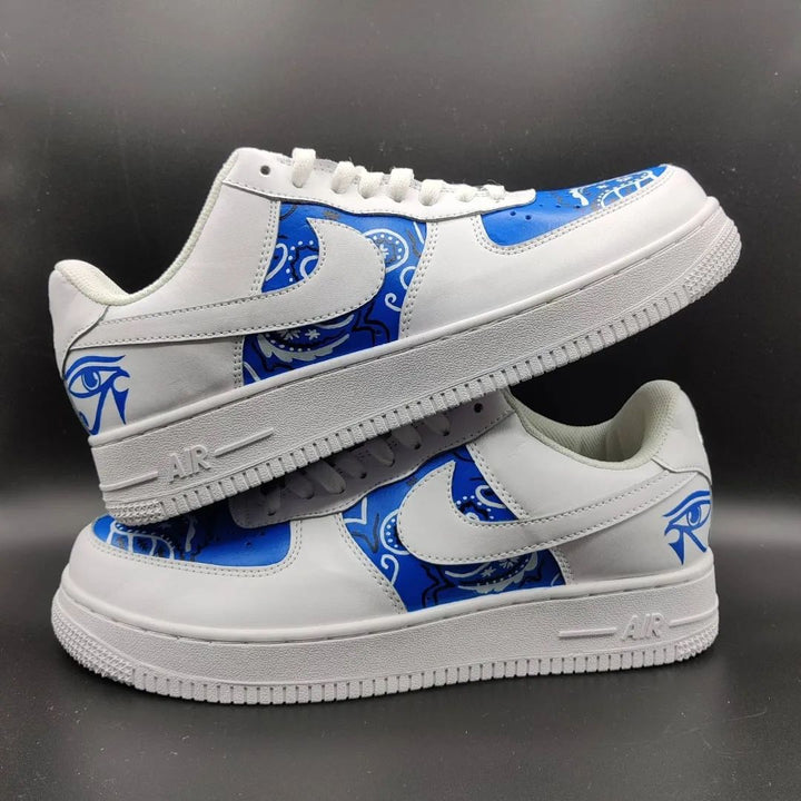 Bandana Pattern Blue Custom Air Force 1
