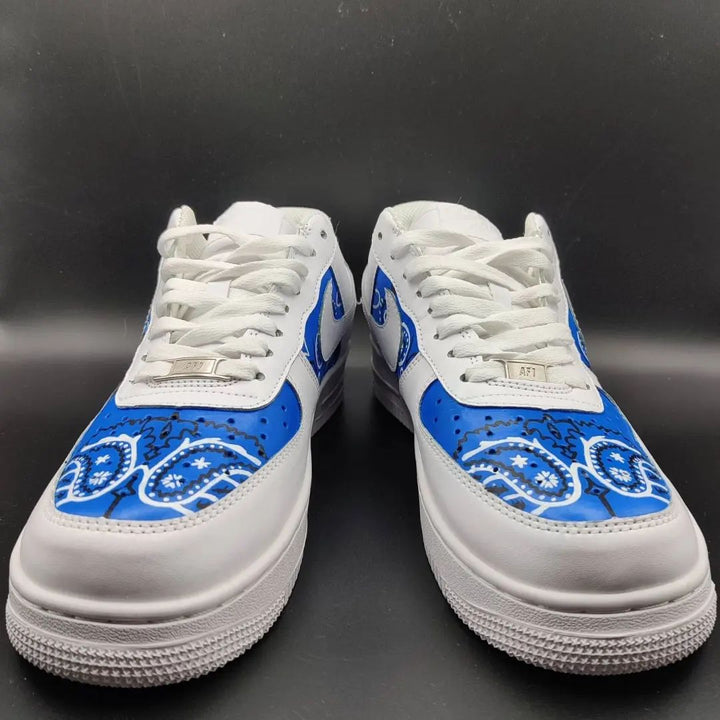 Bandana Pattern Blue Custom Air Force 1