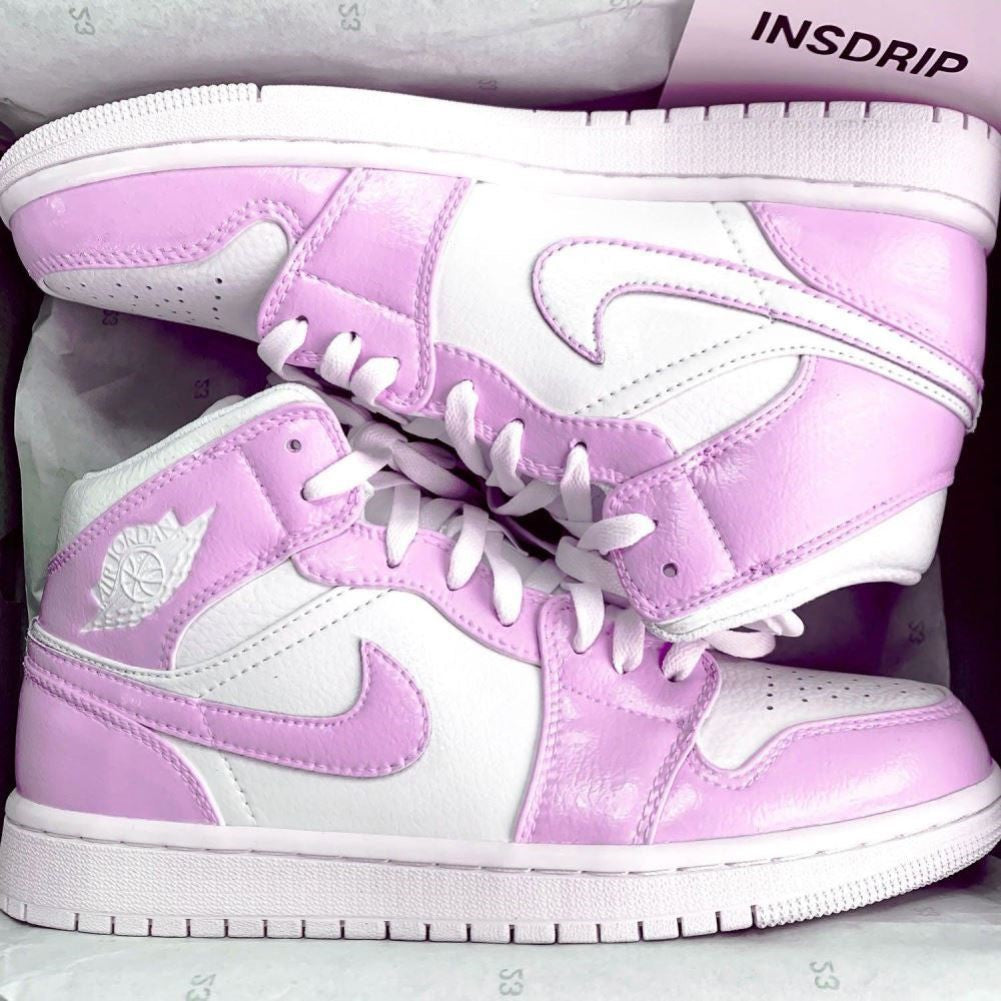 Pink Smooth Custom Air Jordan 1