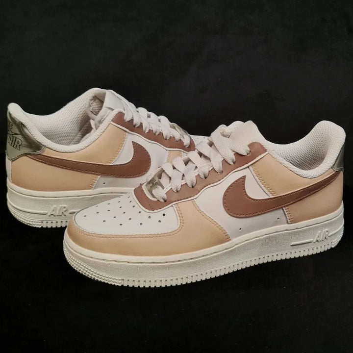 Beige and Brown Custom Air Force 1
