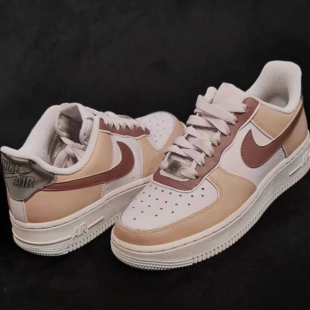 Beige and Brown Custom Air Force 1