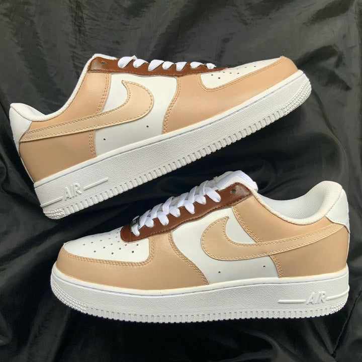 Beige Brown Dual Tone Custom Air Force 1