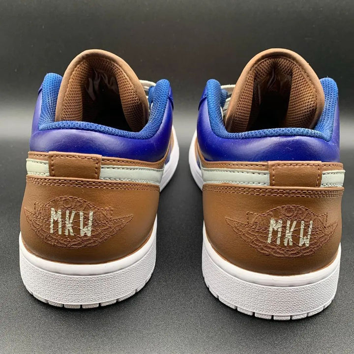 Brown with Blue Accents Custom Air Jordan 1