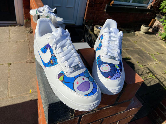 Cartoon Pattern Blue Purple Custom Air Force 1