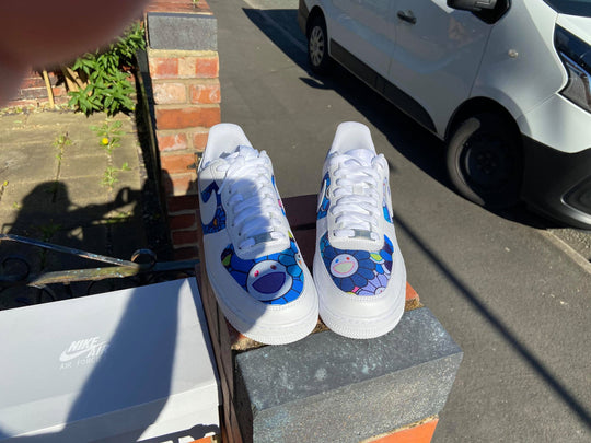 Cartoon Pattern Blue Purple Custom Air Force 1