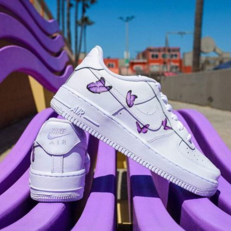 Purple Butterflies Custom Air Force 1