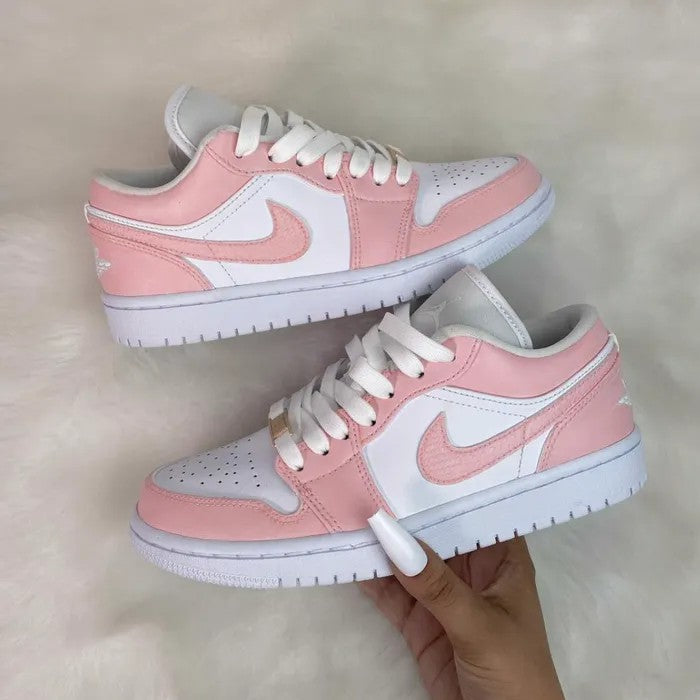 Custom Air Jordan 1 Pink White Low