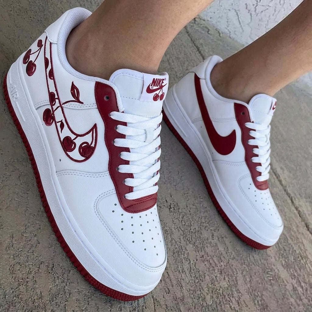 Cherry White Red Custom Air Force 1 – XX CUSTOM