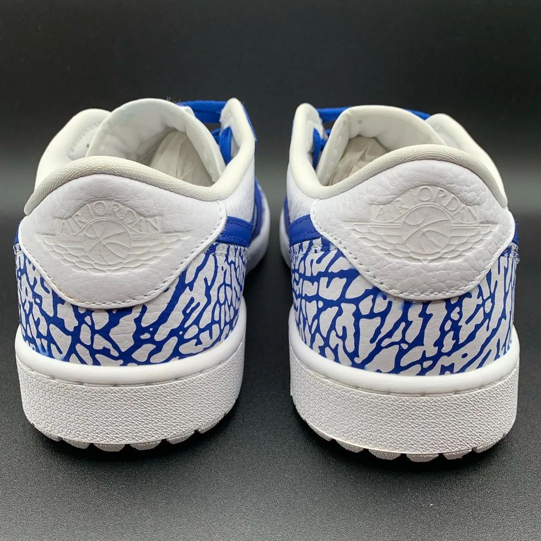 Cracked Pattern Blue White Custom Air Jordan 1