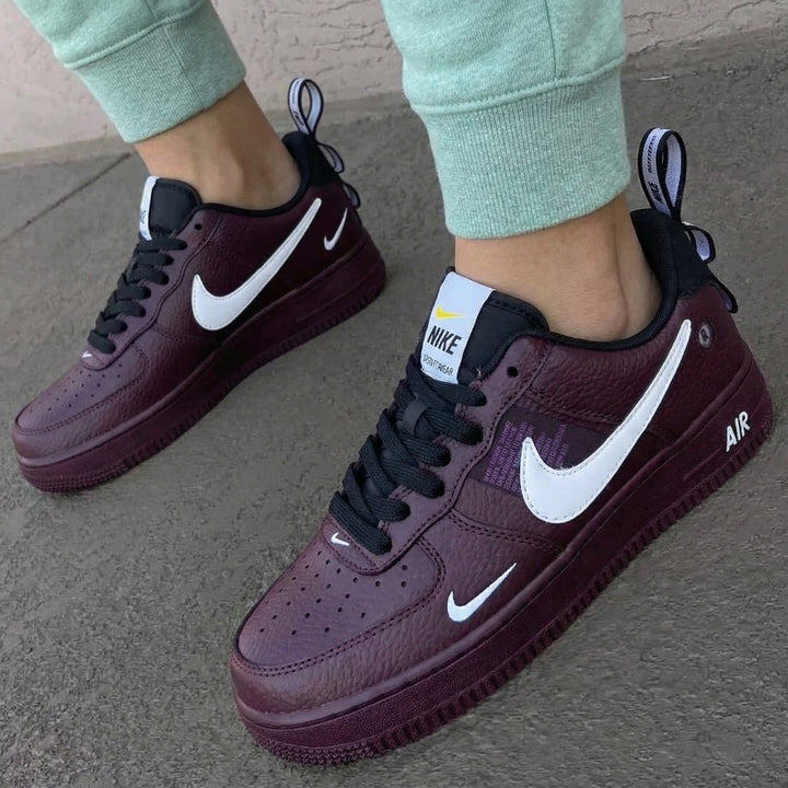 Crocodile Pattern Burgundy White Custom Air Force 1