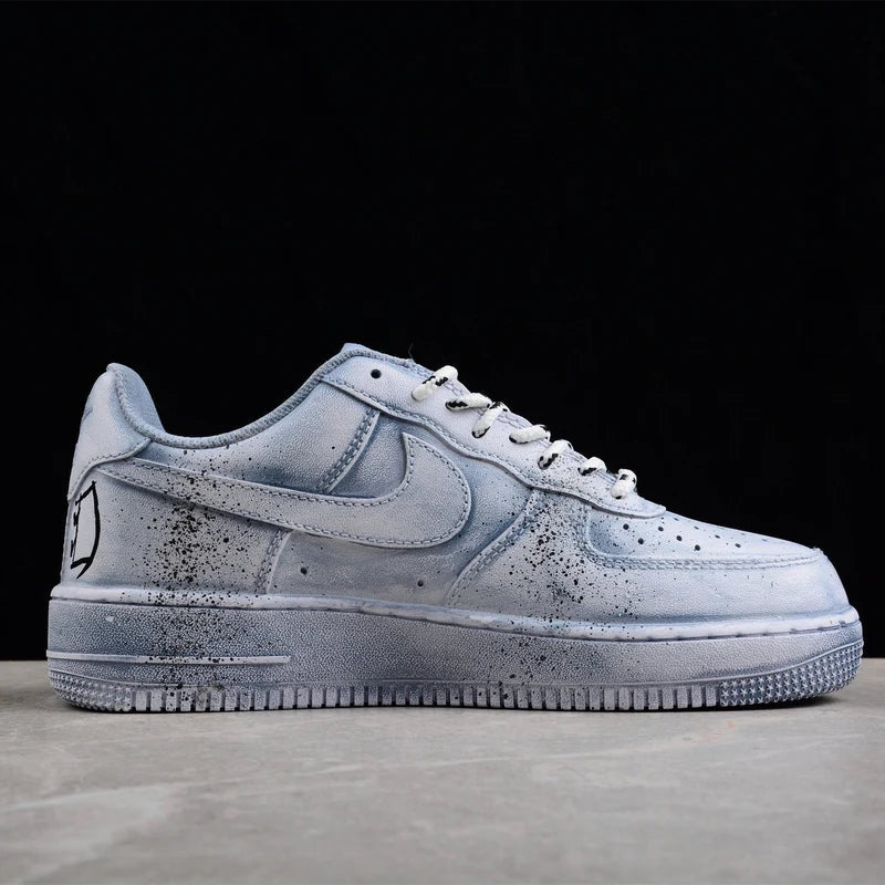 Custom Air Force 1 Baby Blue with Cross Patterns