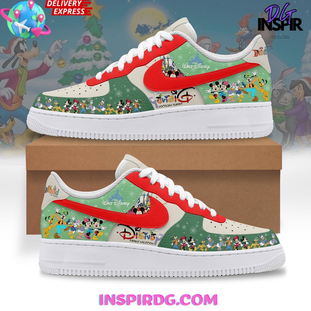Custom Air Force 1 Red Green Cartoon Characters Design