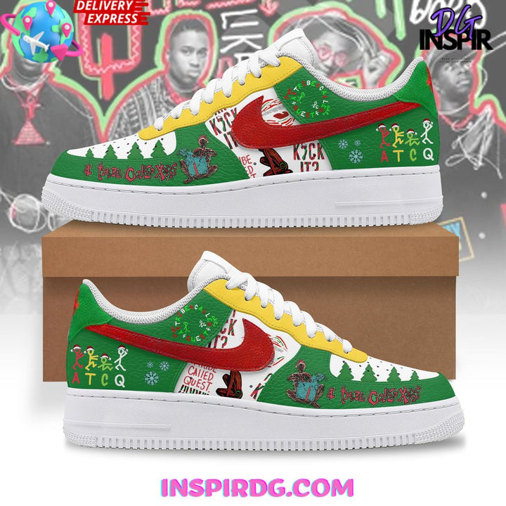 Custom Air Force 1 White Green Yellow With Graffiti Patterns