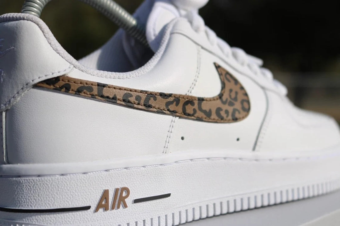 Custom Air Force 1 White Leopard Print