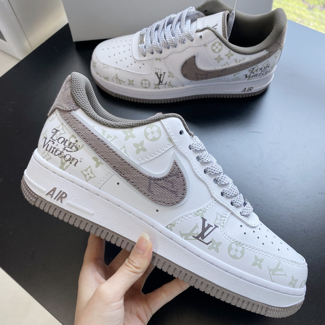 Custom Air Force 1 White LV Pattern