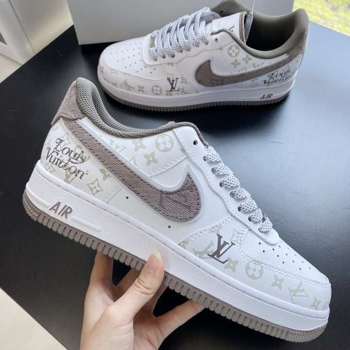 Custom Air Force 1 White LV Pattern