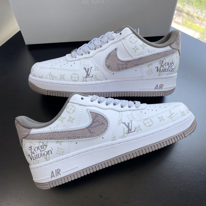 Custom Air Force 1 White LV Pattern