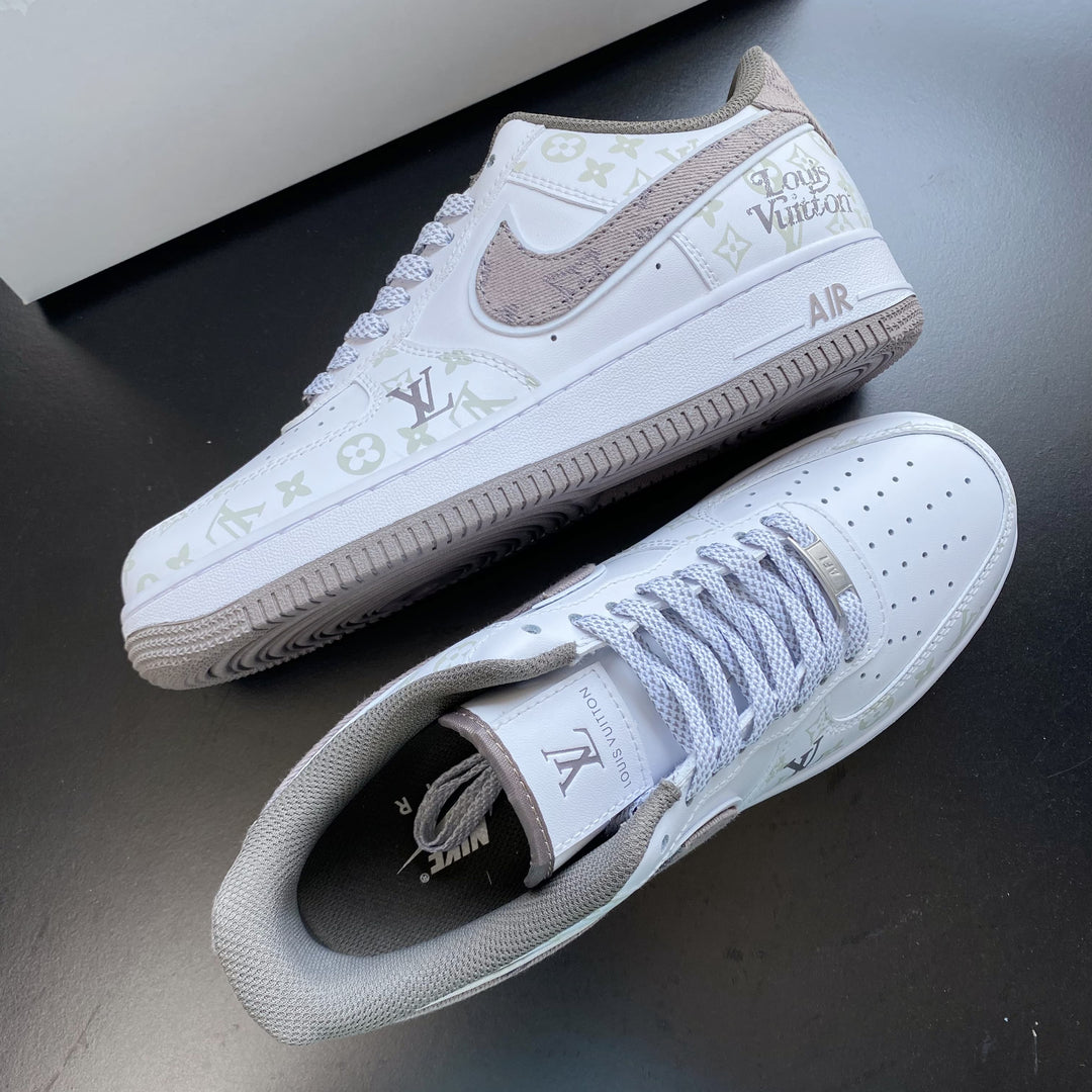 Custom Air Force 1 White LV Pattern