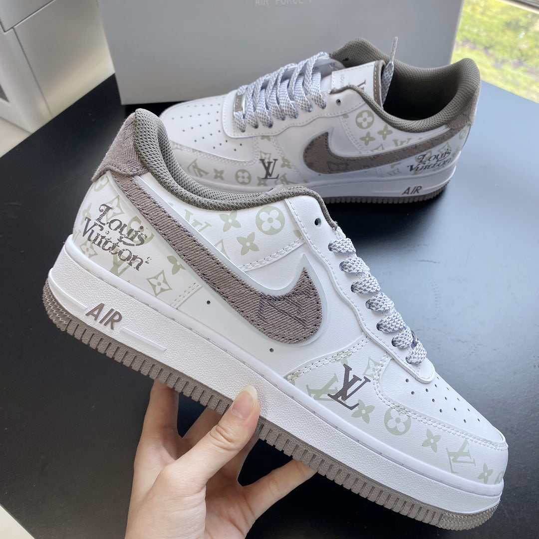 Custom Air Force 1 White LV Pattern
