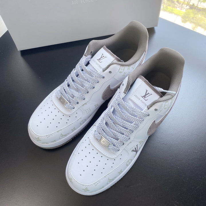 Custom Air Force 1 White LV Pattern