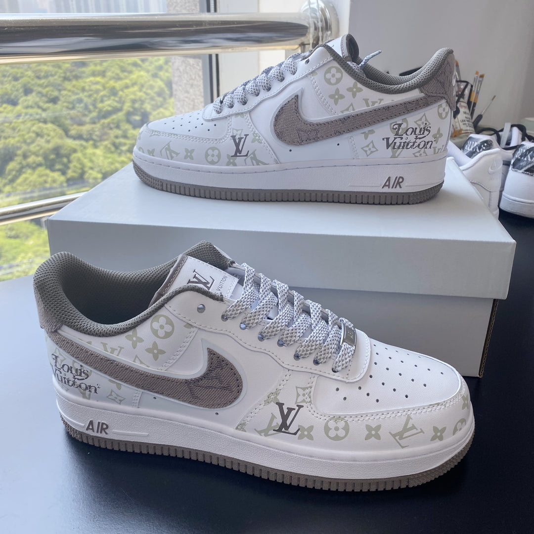 Custom Air Force 1 White LV Pattern