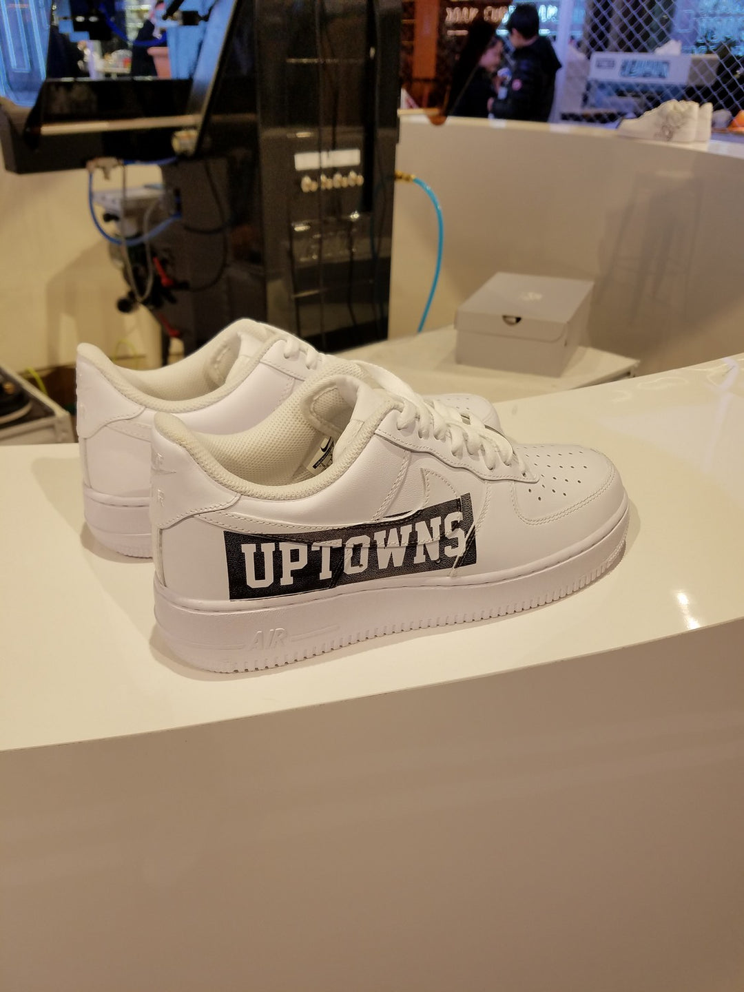 Custom Air Force 1 White Uptowns Graphic
