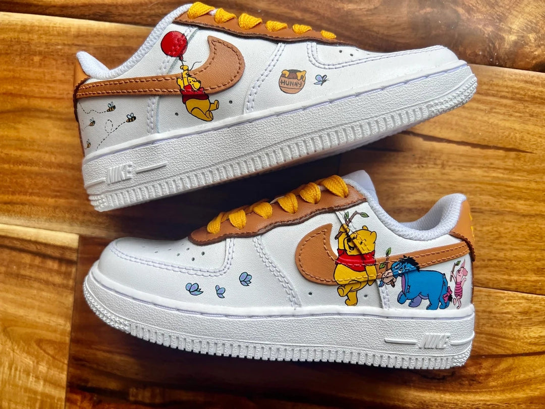 Custom Air Force 1 White Winnie the Pooh Pattern