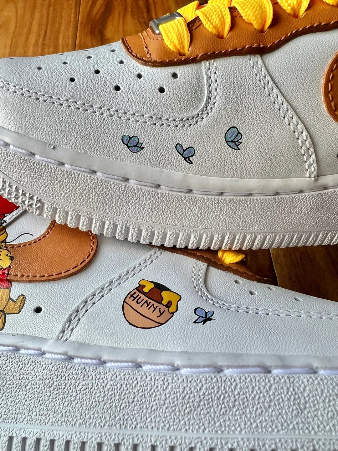 Custom Air Force 1 White Winnie the Pooh Pattern