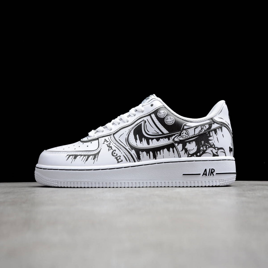 Custom Air Force 1 White With Anime Patterns One Piece