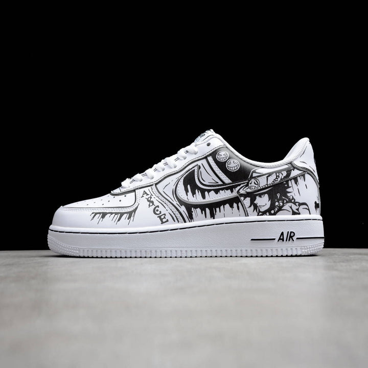 Custom Air Force 1 White With Anime Patterns One Piece