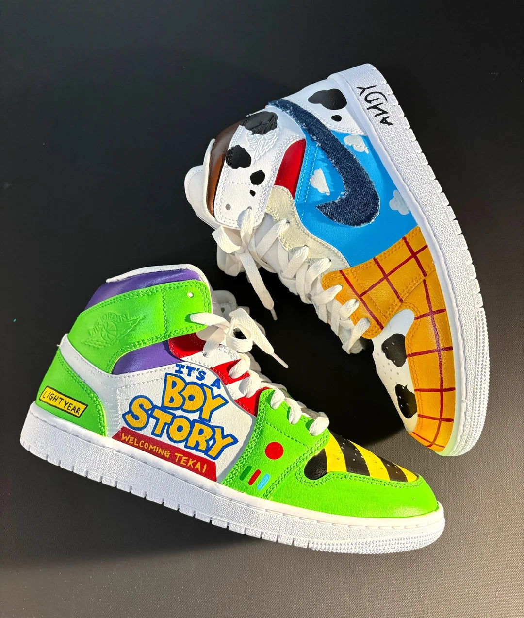 Custom Air Jordan 1 Multicolor Cartoon Theme