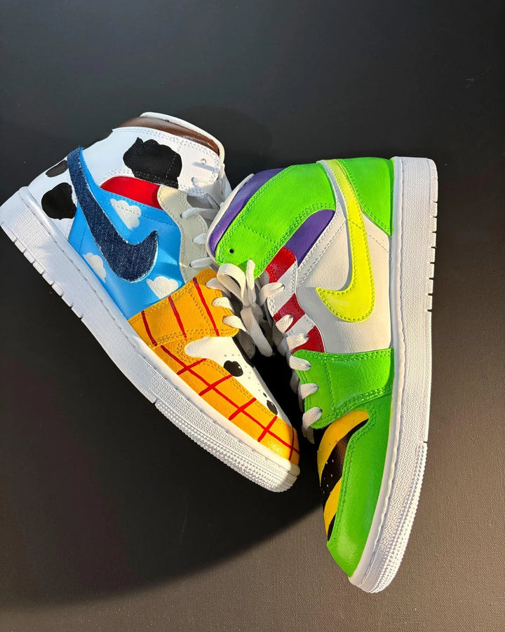 Custom Air Jordan 1 Multicolor Cartoon Theme