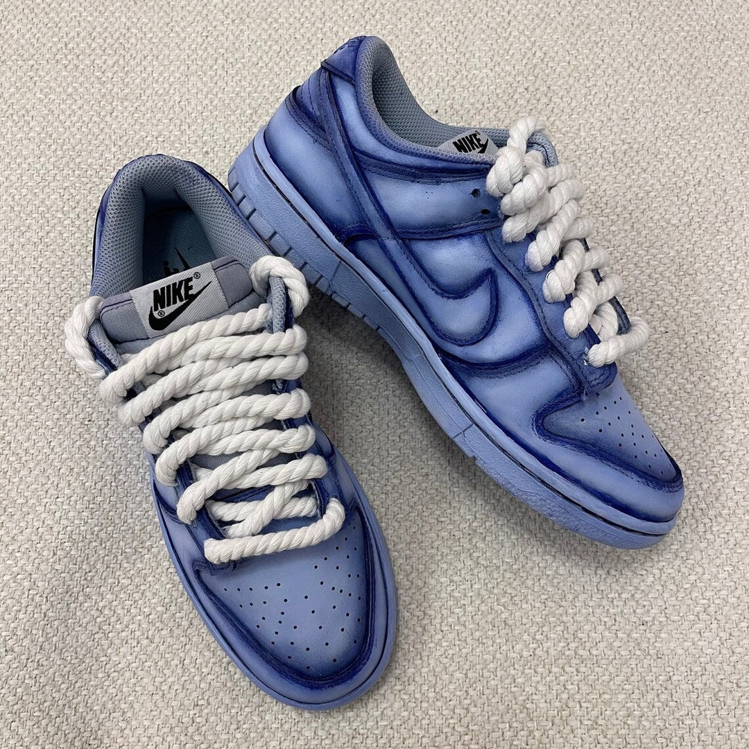 Custom Dunk Blue Rope Laces