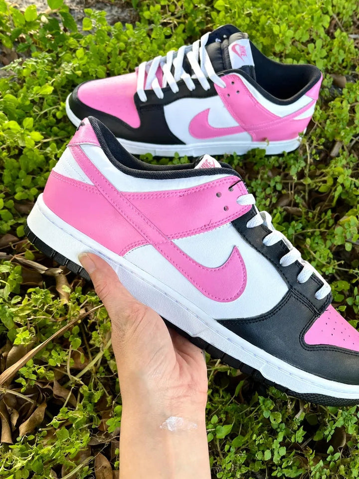 Custom Dunk Pink Black White Color - Blocked