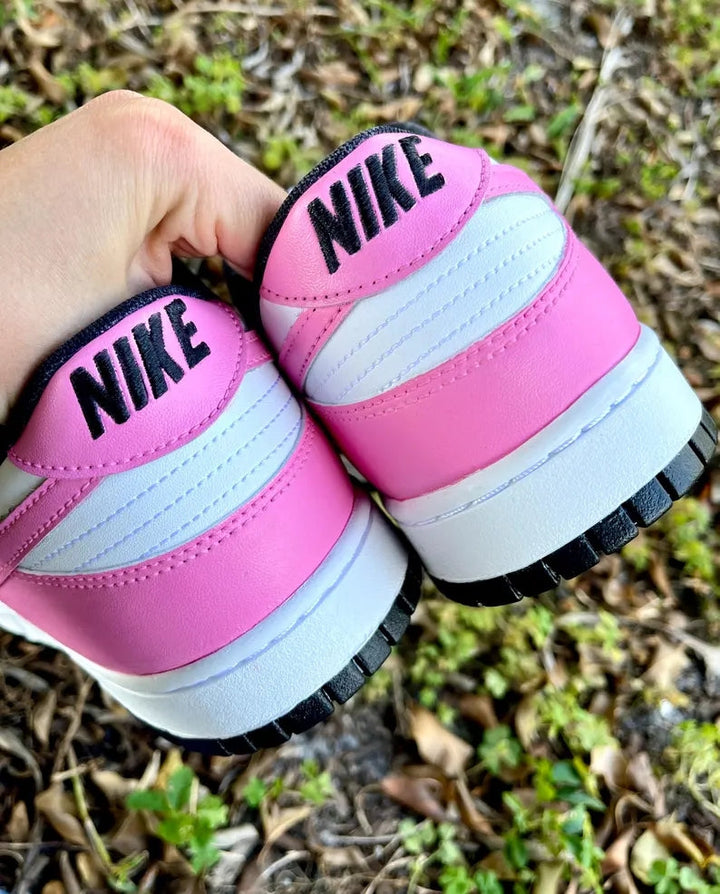Custom Dunk Pink Black White Color - Blocked