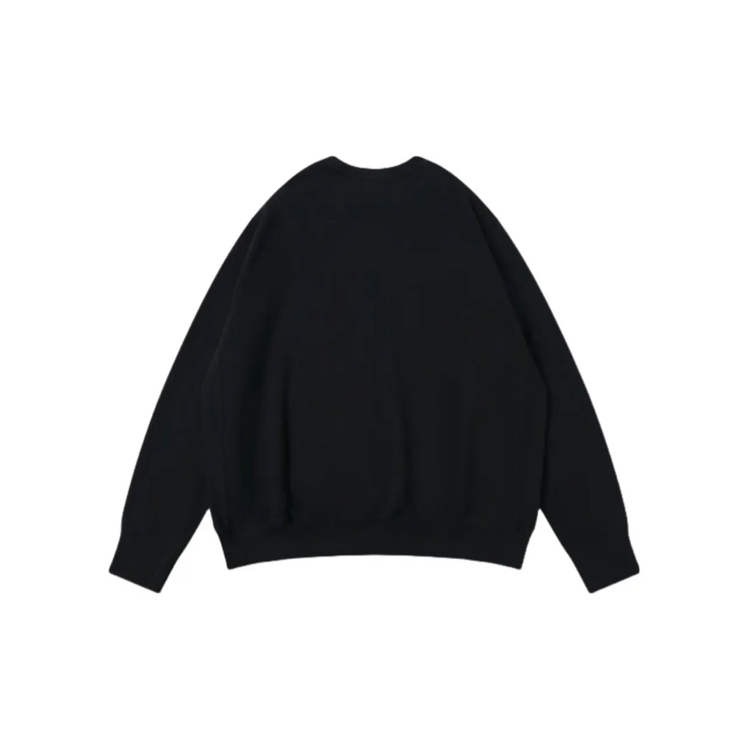 Custom Embroidery Nike Sweatshirt Black With Floral Crescent Design