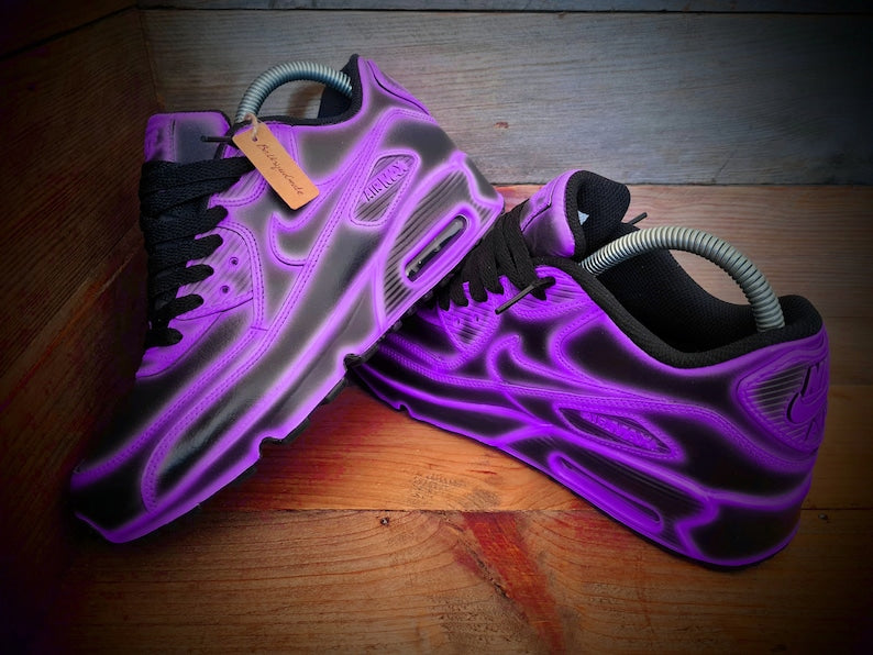 Custom Nike Air Max 90 Purple Black
