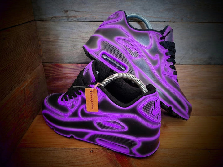 Custom Nike Air Max 90 Purple Black