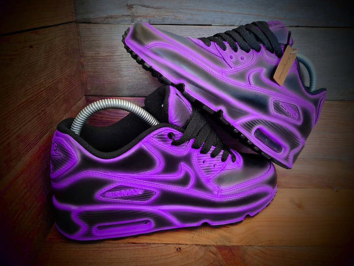 Custom Nike Air Max 90 Purple Black