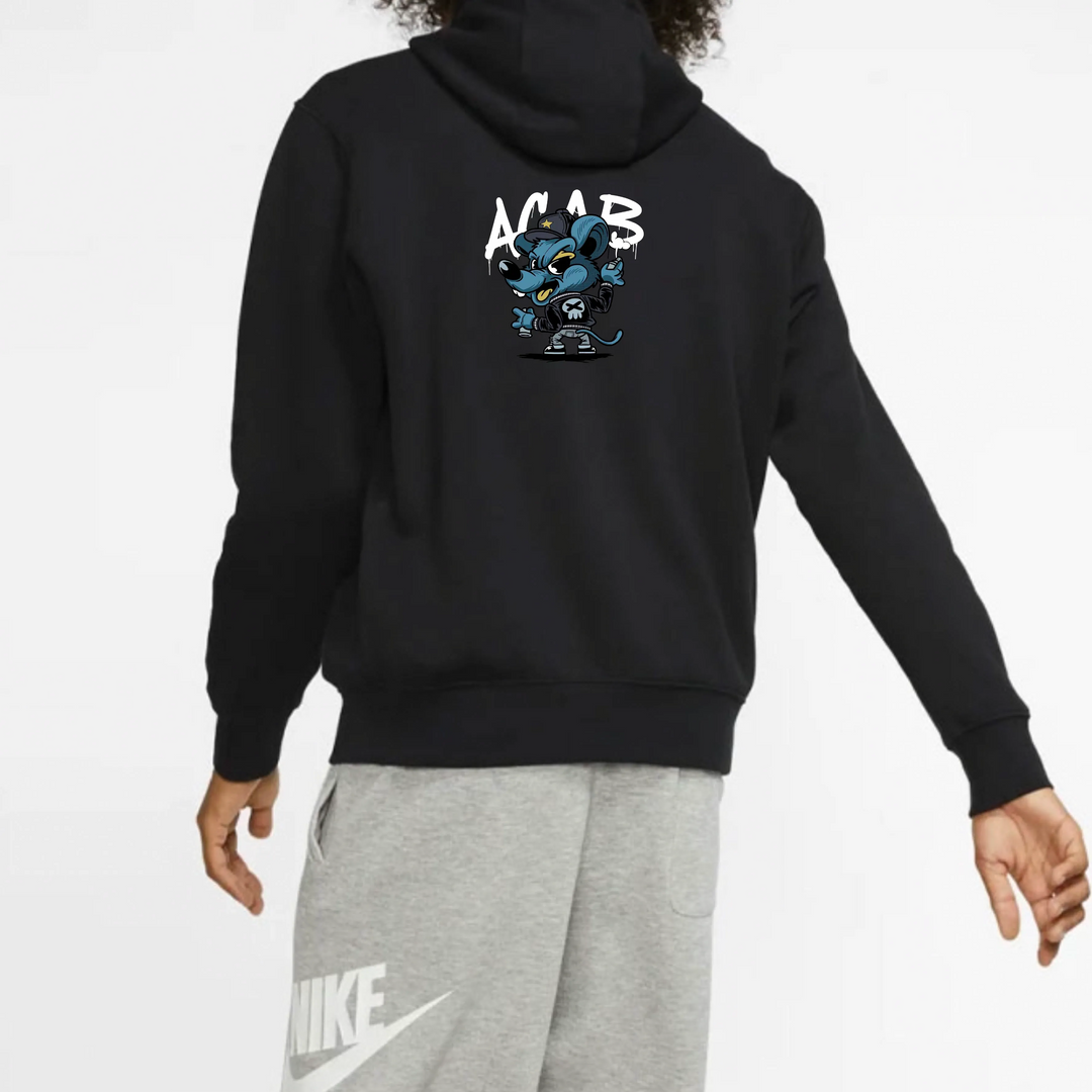 Custom Nike Sweatshirt Black Blue Cartoon Mouse