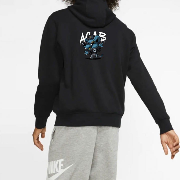 Custom Nike Sweatshirt Black Blue Cartoon Mouse
