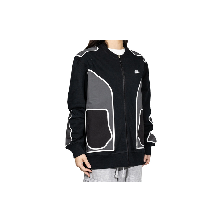 Custom Nike Sweatshirt Black Gray With White Outline Design