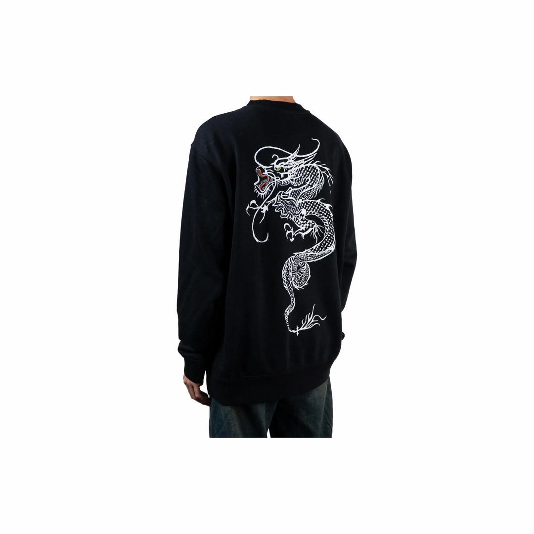 Custom Nike Sweatshirt Black White Dragon
