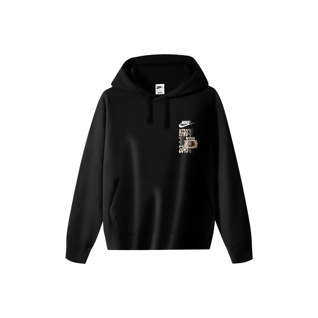 Custom Nike Sweatshirt Black With Afro Party Pattern