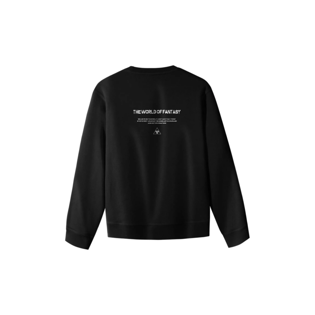 Custom Nike Sweatshirt Black With Fantasy Knight Pattern