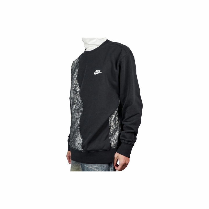 Custom Nike Sweatshirt Black With Paisley Pattern