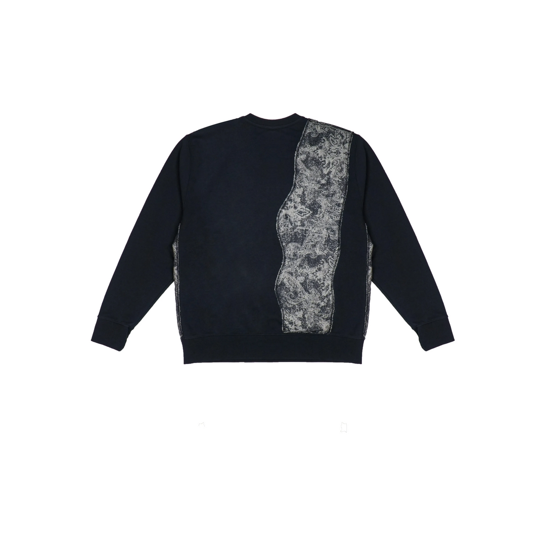 Custom Nike Sweatshirt Black With Paisley Pattern