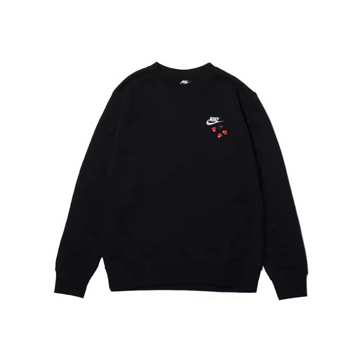 Custom Nike Sweatshirt Black With Red Heart